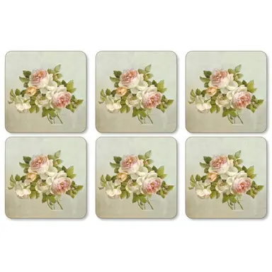 Pimpernel Antique Rose Set of 6 Coasters