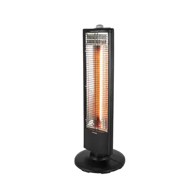 Warmlite 1kW Carbon Infrared Heater, 2 Heat Settings, Automatic Oscillation, Adjustable Thermostat, Tip-Over & Overheat Protection - Black, WL42013