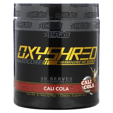 EHPlabs OxyShred Hardcore Thermogenic Daily Wellness Support Powder Cali Cola Flavour - 276g