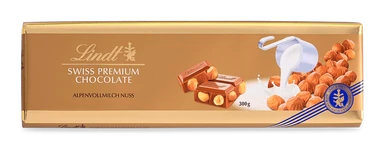 Lindt  Vollmilch-Nuss Tafel, 300g