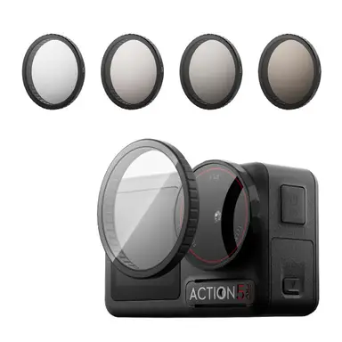 ochama x J.ZAO Action Filter Kit for DJI Action 3/4/5PRO - 4-Piece Set with CPL Polarizer & ND8/16/32 Filters - Camera Accessories