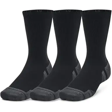 Under Armour Performance Tech Unisex 3-Pack Crew Socks - Black