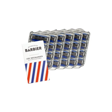 MONSIEUR BARBIER - Recharges Le Challenger (Compatible Mach3) - Lot de 24 lames