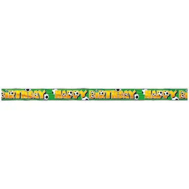 Unique Party Football Foil Banner, 12 ft