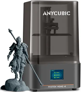 Anycubic Photon Mono 4 10K Resin 3D-Drucker, 7-Zoll-Monochrom-LCD, LighTurbo-Matrix-Lichtquelle, bis zu 70 mm/h Hochgeschwindigkeitsdruck, 153,4 × 87 × 165 mm Bauvolumen