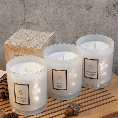 Zooly Lace Edge Cup Scented Candle - Morris Orchid, 200G, 1PC