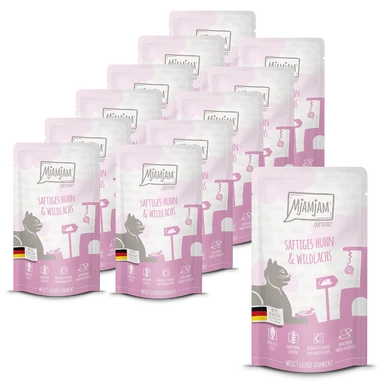 MjAMjAM Saftiges Huhn und Wildlachs 12 x 125 g