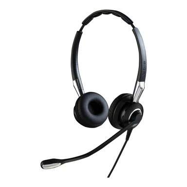 Jabra Biz 2400 II QD On-Ear Stereo Headset mit Schnelltrennkupplung - Leichtgewichtiger Noise Cancelling Kabel-Kopfhörer mit HD Voice und weichem Kopfpolster für Tischtelefone