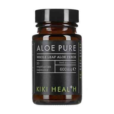KIKI Health Aloe Pure 600mg Vegan Digestive Support Capsules - 20 Capsules