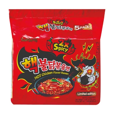 Samyang Ramen au poulet doublement épicé - Lot de 5 x 140 g