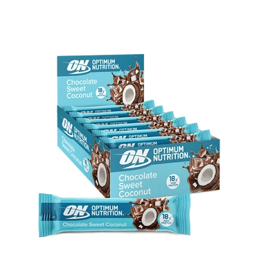 Optimum Nutrition eiwitrepen chocolade & zoete kokos 720 g (12 repen)