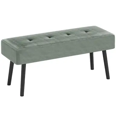 HOMCOM Ottoman Corduroy Green/Black