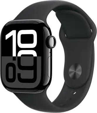 Apple Watch Series 10 - GPS - 42mm - Jet Black Aluminium Case w/ Black Sport Band (M/L)