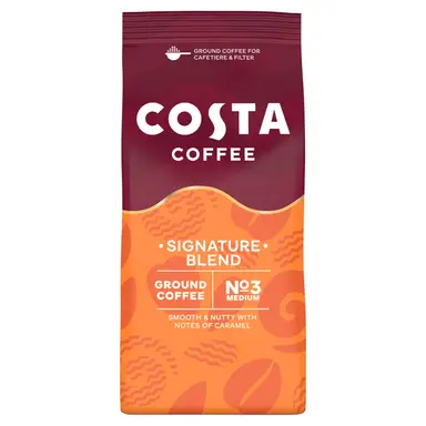 Costa Coffee Mocha Italia Signature Blend Ground for Cafetiere & Filter No. 3 Medium 200 g