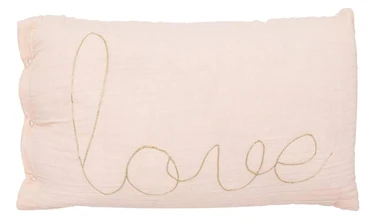Atmosphera Coussin rectangulaire en tissu non tissé - rose