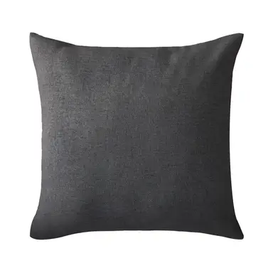 Deconovo kussensleeper van imitatie linnen, donkergrijs, 45 x 45 cm, 1 stuk