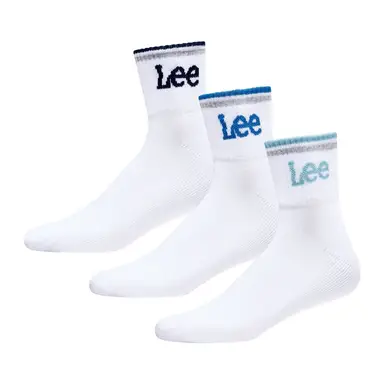 LEE sportensocken FAWNIA - wit met blauw/grijs - 37-40