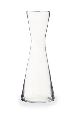 Maison by Premier Elegant Clear Glass Carafe, Gracefully Shaped Narrow Neck Glass Water Carafe, Classic Curved Sides Carafe
