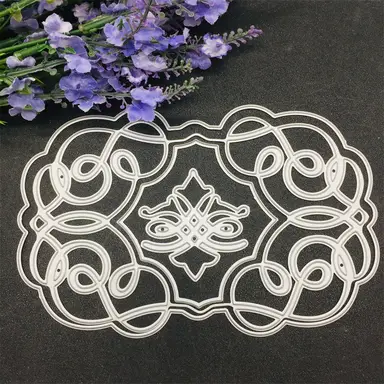 Metal die-cut patterns, artistic metal templates, suitable for card border making, DIY scrapbooking, paper crafts, and lace embossing.