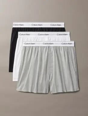 Calvin Klein 3 Pack Slim Boxershorts - Icon Cotton Stretch - Zwart, Wit, Grijs 3XL