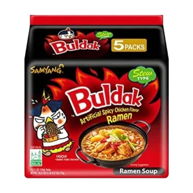 Samyang ramen au poulet épicé saveur ragoût, 145 g x 5
