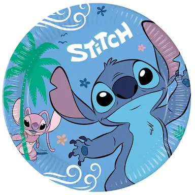 23cm Stitch & Angel Paper Plates 8 Pack