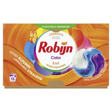 Robijn Classics Color 3in1 Wascapsules 317 g 15 Wasbeurten