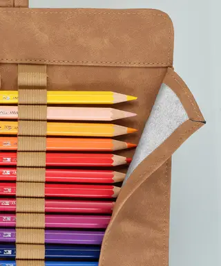 Faber-Castell Art & Graphic Pencil Roll Brown