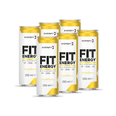 Body&Fit Fit Energy Lot de 6 canettes de boisson énergétique saveur tropicale - 1500 ml