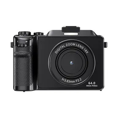 Komery Appareil photo numérique de vlog X9 4K 64MP, autofocus avec zoom numérique 18X - Noir