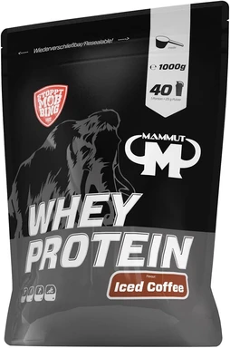 Mammut Nutrition Whey Protein, Iced Coffee mit echtem Kaffee, Molke, Eiweiß, Protein Shake, 1000 g