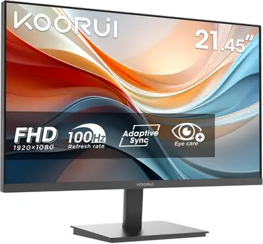 KOORUI MB21V29FS4 22" 100Hz Monitor: 3000:1 Contrast Ratio, AMD FreeSync, 5ms Response, VESA Ready for Home Office & Gaming
