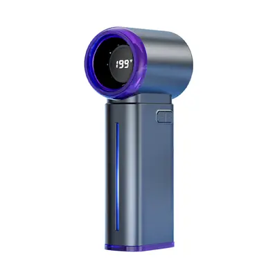 Cuisync Portable Handheld Ice Mist Fan,Mini Misting Fan with 30mL Water Tank, Digital Display, 199 Speeds, 13m/s Strong Wind, 14.39H Max Runtime, 3500mAh Rechargeable Personal Fan for Travel, Office, Makeup & Outdoor Use (Gray), GF04