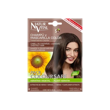 Natur Vital Coloursafe Coloration capillaire permanente châtain - 40 ml