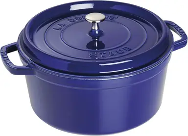 STAUB emaillen gietijzeren braadpan - 28 cm, donkerblauw
