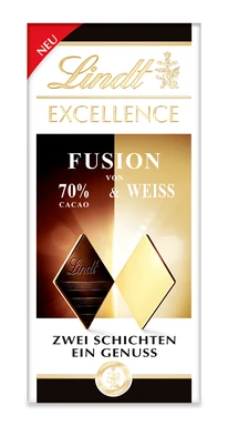 Lindt Excellence Fusion 70% & Weiß, 100 g