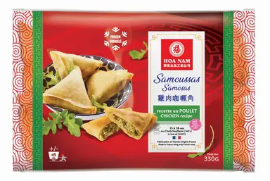 HOA NAM Samoussas au poulet surgelés - 6 pièces, 330 g