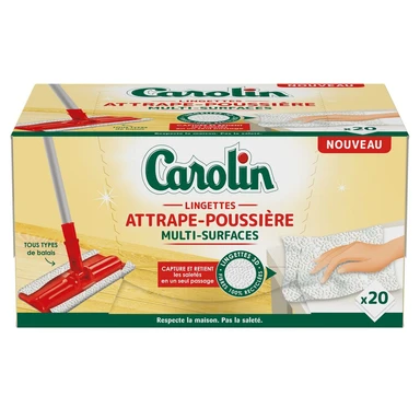 CAROLIN Lingettes Attrape Poussiere Multi Surfaces X20