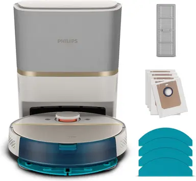 Philips XU7100/02 HomeRun 7000-serie robotstofzuiger - 5000 Pa zuigkracht - 180 min batterijduur - Automatisch leegstation - LiDAR-navigatie