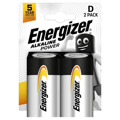 Energizer D Power Alkaline Batteries – Pack of 2