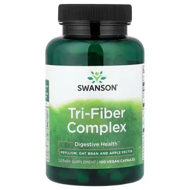 Swanson Triple Fiber Digestive Support Capsules - 100 Capsules
