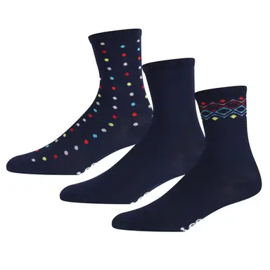 LEE Jianna-sokken - marineblauw met vlekken / marineblauw / marineblauw met patroon - maat 37-40