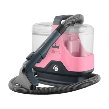 Swan SC18411QOC TV's Queen of Clean Spot Cleaner With Auto-Stopping Function, Flexible Hose, And Interchangeable Heads, 600W, Pink