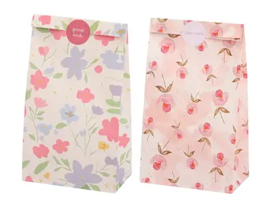 Bright Pink Paper Party Bags (Pack Of 12) | Hot Pink Party Supplies