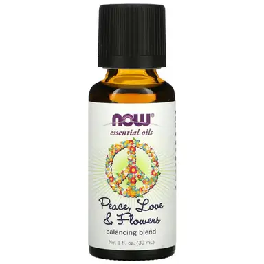 NOW Foods Essential Daily Wellness Support Oil Peace Love Flowers Blend - 30ml