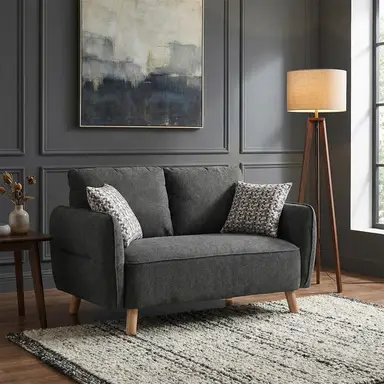 Sofa Georgia 2 Seater Dark Grey