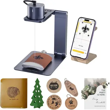 LaserPecker Pro Laser Engraver Portable Compact Etching Machine Mini Desktop Stand Cutter Handheld DIY Craft for Wood Leather, New Year Sale , Top gift picks