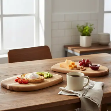 Maison by Premier Versatile Set of 2 Serving And Chopping Board, Stylish Chopping Board , Sustainable Kitchen Cutting Board