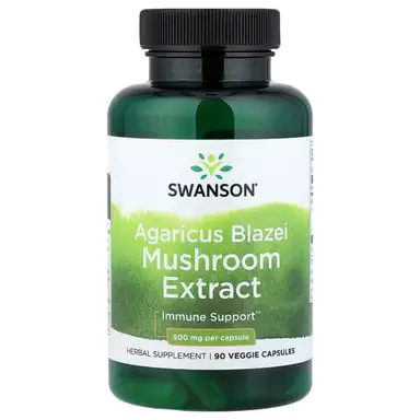 Swanson Agaricus Blazei Mushroom Immune 500mg Capsules - 90 Vegan Capsules
