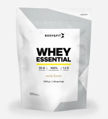 Body&Fit Whey Essential Poudre protéinée saveur vanille - 1 kg 